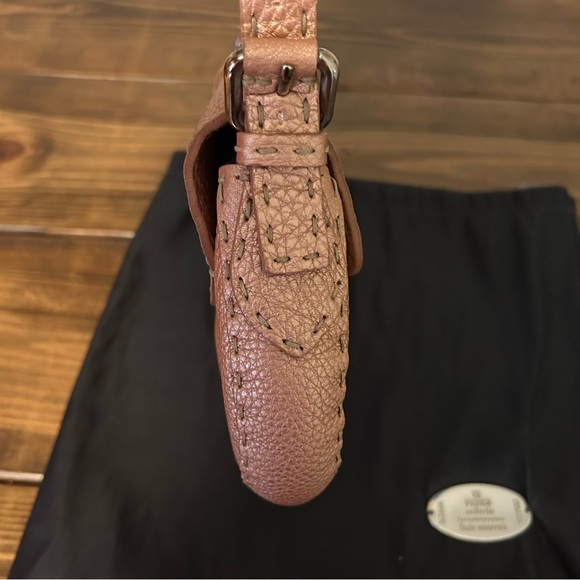 Fendi Selleria Baguette Flap Bag, Metallic Blush Pink - Picture 9 of 11